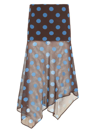 polka dot mesh skirt