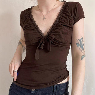 lace patchwork Top
