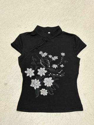 black cheongsam top