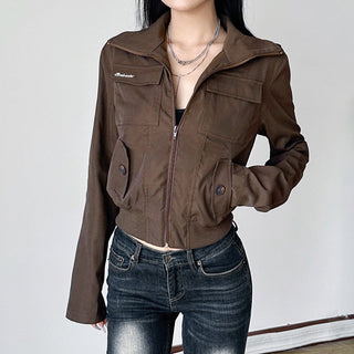 zipped workwear jacket