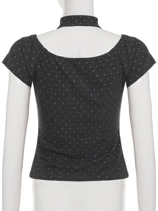polka dot scarf top