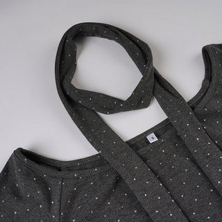 polka dot scarf top