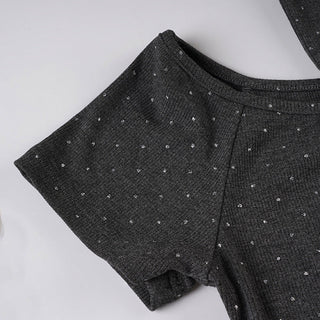 polka dot scarf top