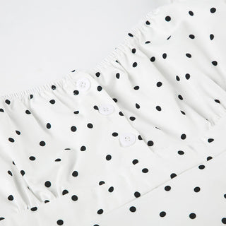 polka dot puff Top
