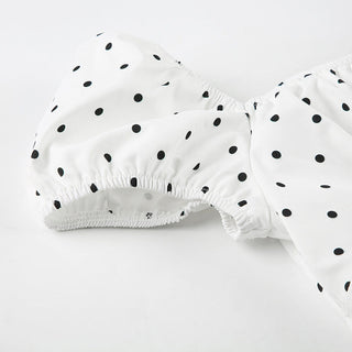 polka dot puff Top
