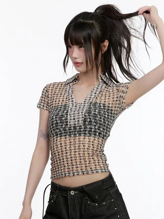 transparent lace Top