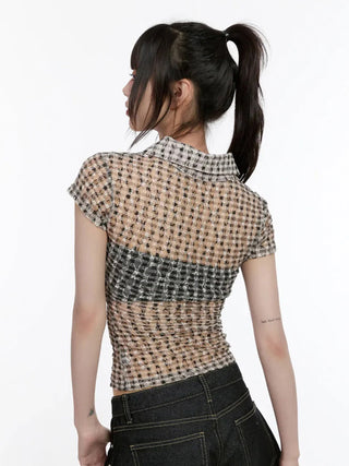 transparent lace Top