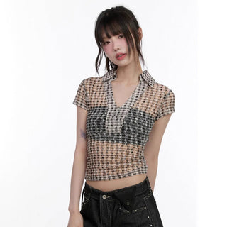 transparent lace Top