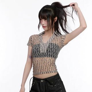 transparent lace Top