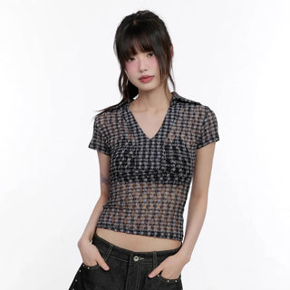 transparent lace Top