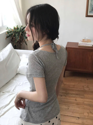 lace-up fake top