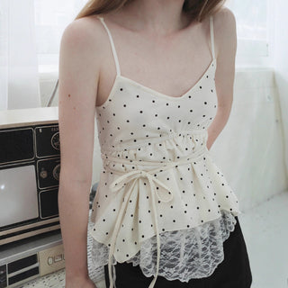 polka dot halter Top