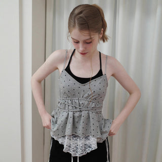 polka dot halter Top