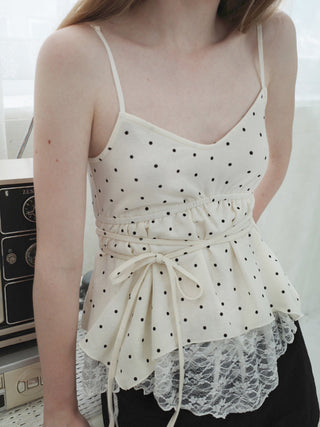 polka dot halter Top