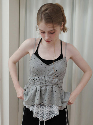 polka dot halter Top