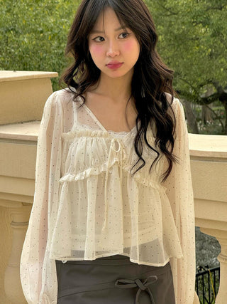 polka dot blouse