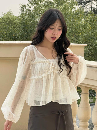 polka dot blouse