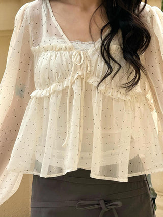 polka dot blouse