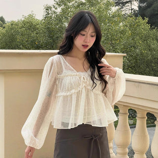 polka dot blouse