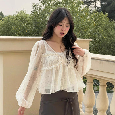 polka dot blouse