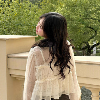polka dot blouse