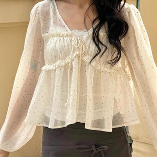 polka dot blouse