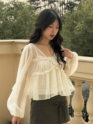 polka dot blouse