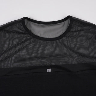 mesh round neck