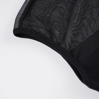 mesh round neck