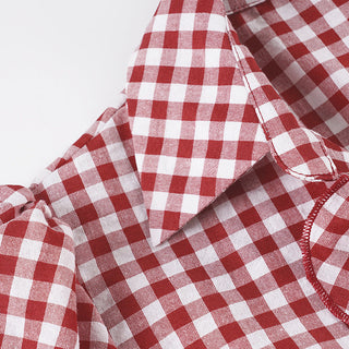ruffled plaid Top