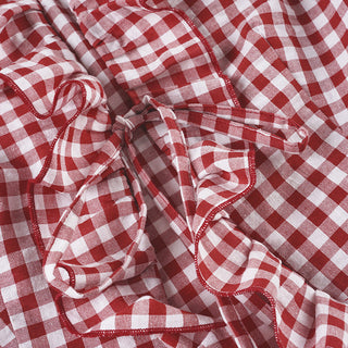 ruffled plaid Top