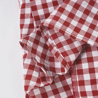 ruffled plaid Top