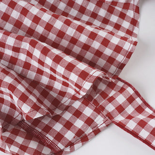 ruffled plaid Top