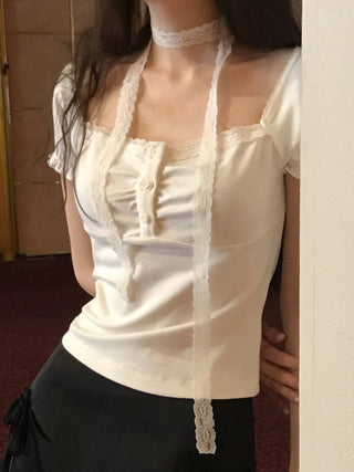 pleated scarf top