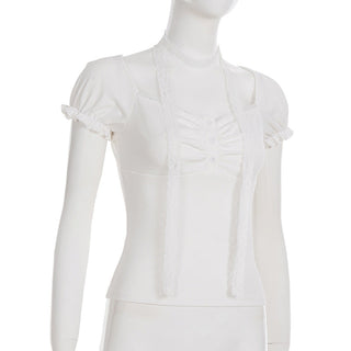 pleated scarf top