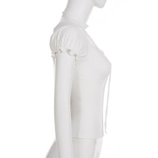 pleated scarf top