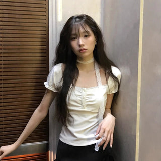 pleated scarf top