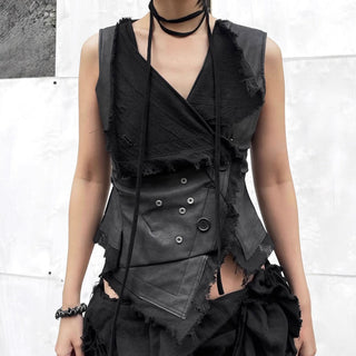 leather bandage Top