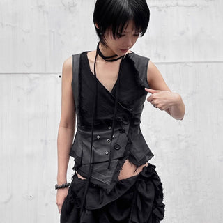 leather bandage Top
