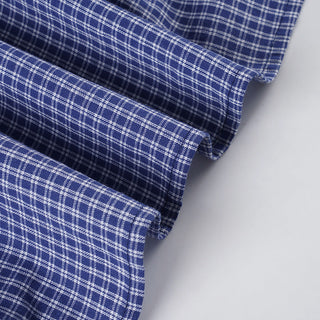 plaid lapel Top