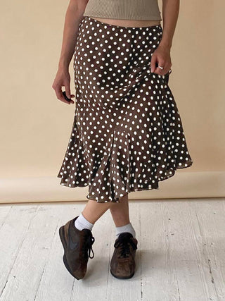 polka fishtail skirt