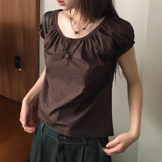 bubble sleeve Top