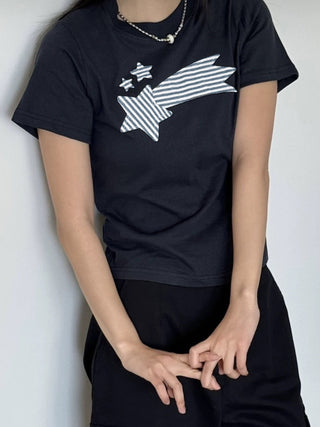 star embroidered Top