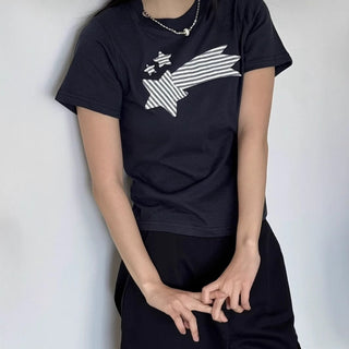 star embroidered Top