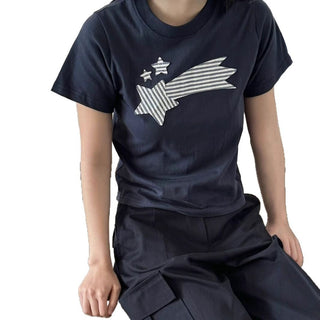 star embroidered Top