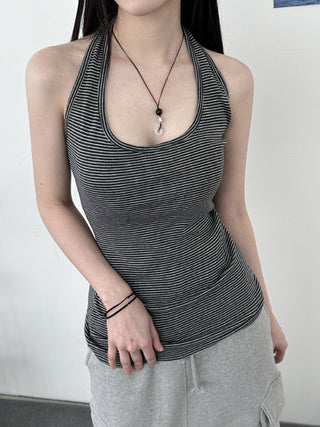 striped halter Top
