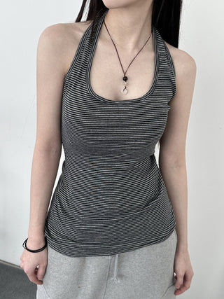 striped halter Top