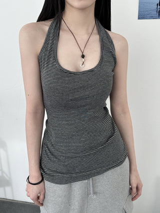 striped halter Top