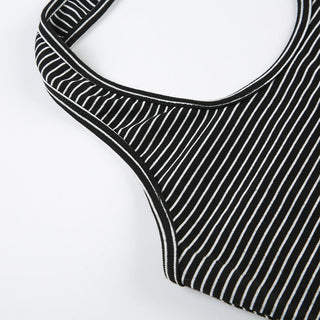 striped halter Top