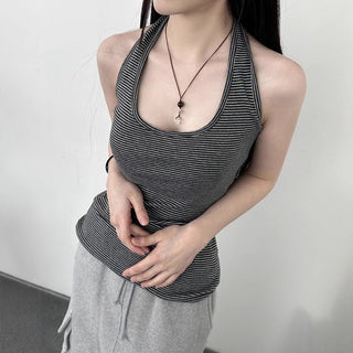 striped halter Top